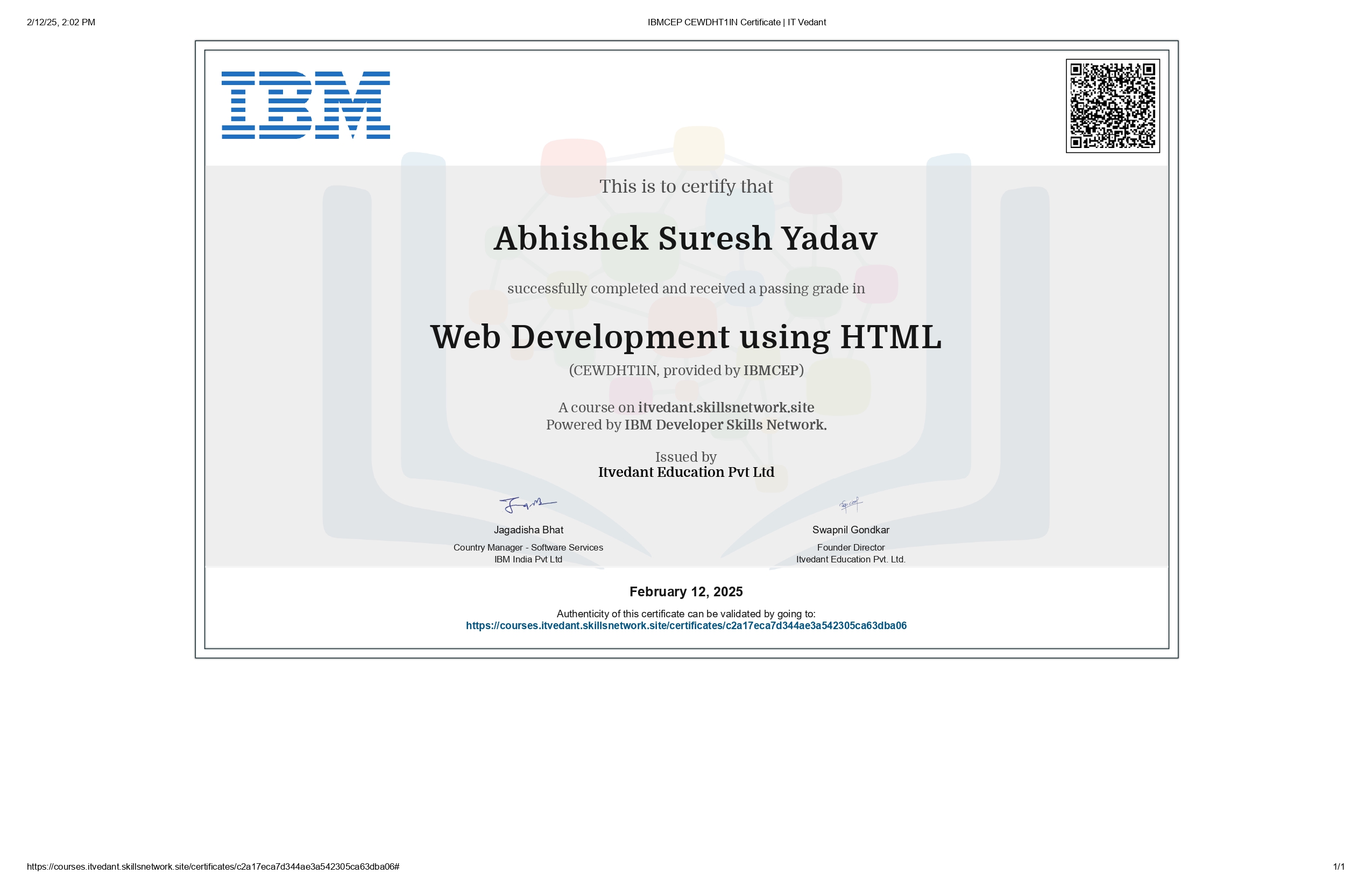 IBM Web Development